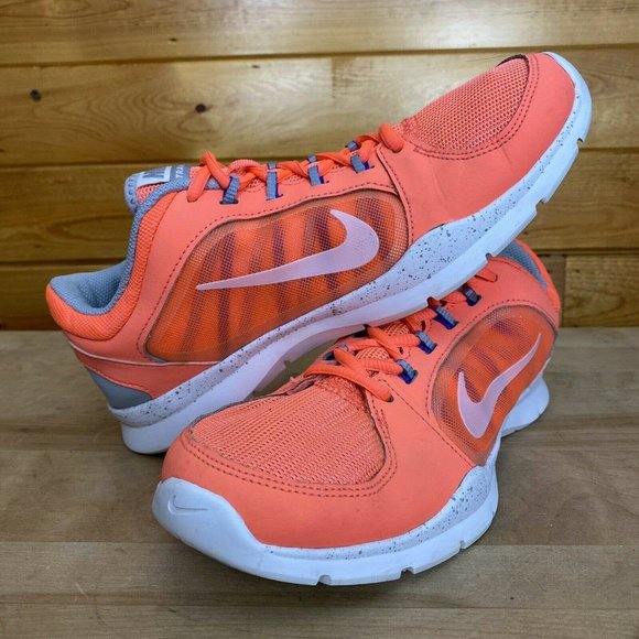 Nike Flex Women's Orange Synthetic Training Shoes Sz 8 - Picture 2 of 7